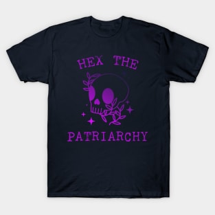 Hex The Patriarchy Femіnist Witch Funny Magical Mystical Magic scull T-Shirt